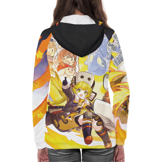 Женское худи с изображением Хук цвета Белый