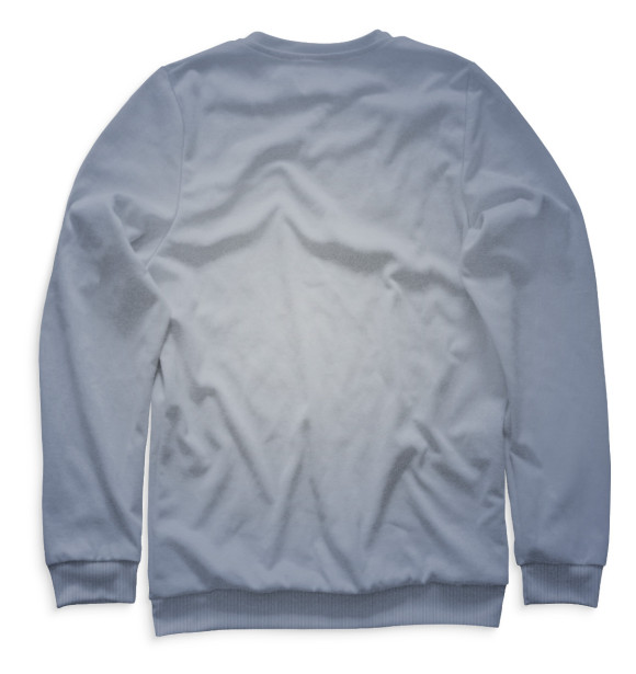 Мужской свитшот с изображением Кот цвета Белый