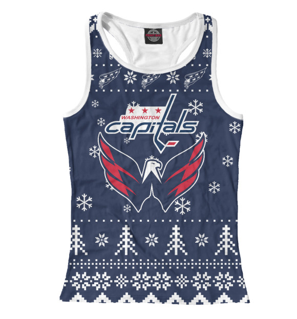 Женская майка-борцовка с изображением Вашингтон Кэпиталз 2022 цвета Белый