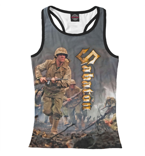 Женская майка-борцовка с изображением Sabaton цвета Белый