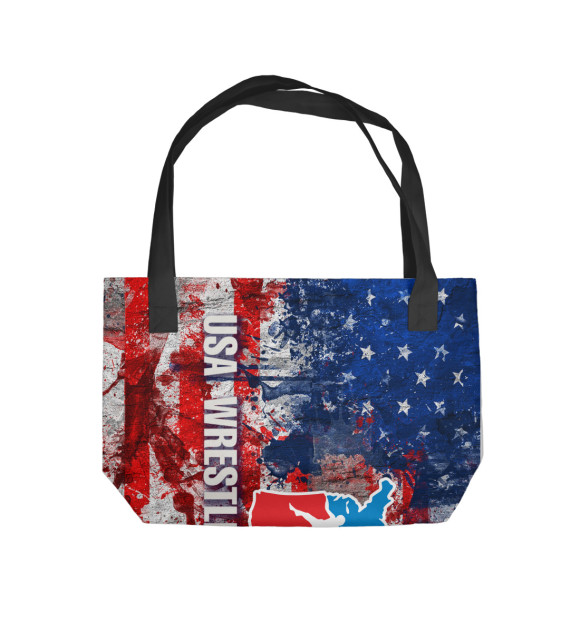 Пляжная сумка с изображением USA wrestling цвета 