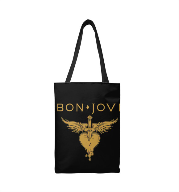 Сумка-шоппер с изображением Bon Jovi цвета 