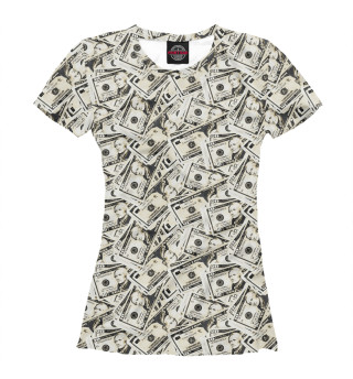 Женская футболка Доллары