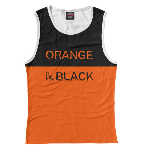 Майка для девочки с изображением ORANGE IS THE NEW BLACK цвета Белый