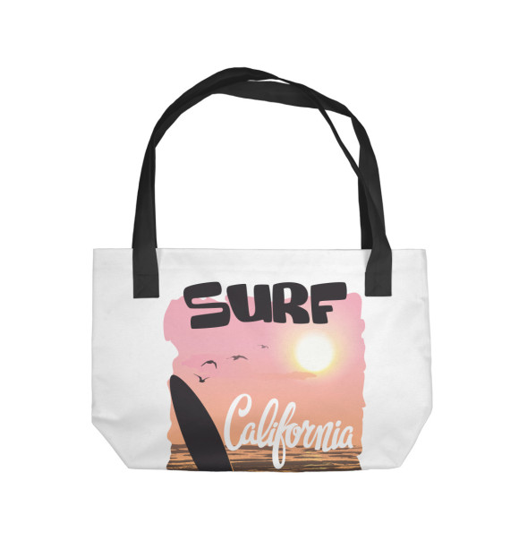 Пляжная сумка с изображением Surf California цвета 