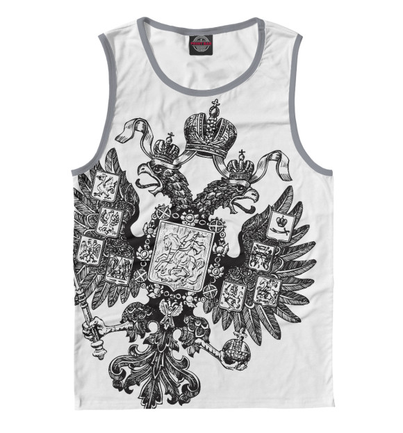 Майка для мальчика с изображением Имперский герб 1883 года на белом фоне цвета Белый