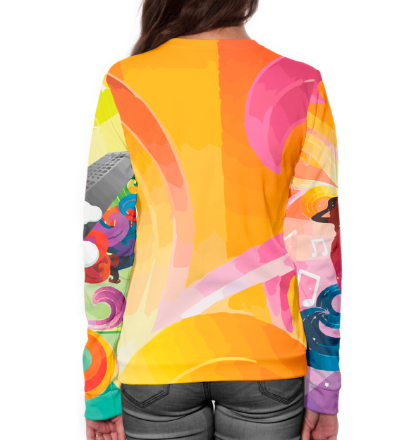 Женский свитшот с изображением Electronic цвета Белый