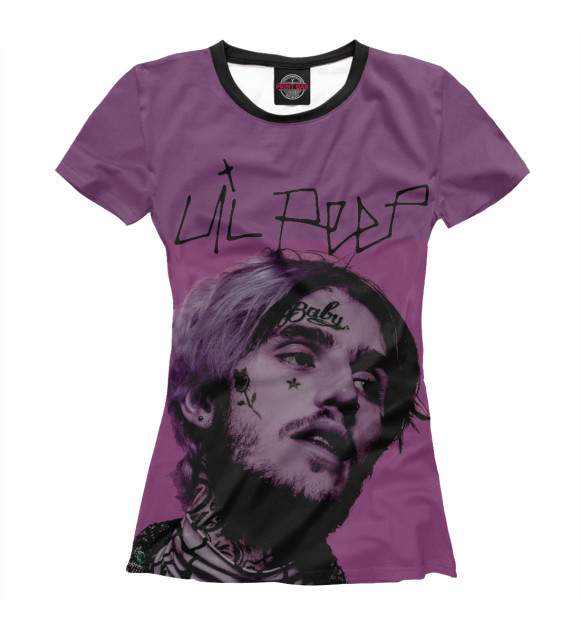 Женская футболка с изображением lil peep 1996- 2017 цвета Белый