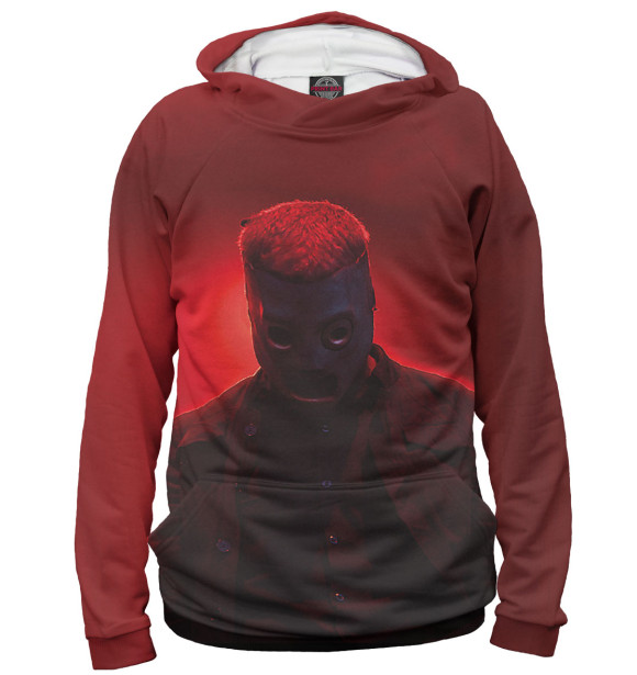 Мужское худи с изображением Slipknot цвета Белый