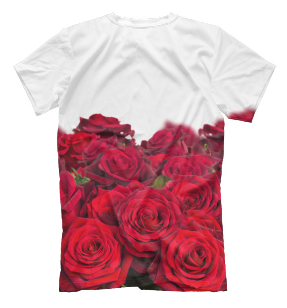 Мужская футболка с изображением Миллион алых роз цвета Белый