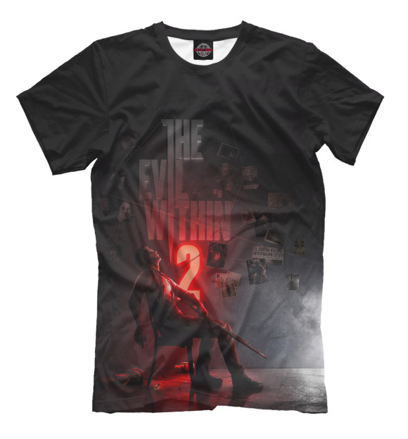 Мужская футболка с изображением The Evil Within 2 цвета Черный