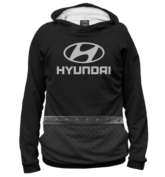 Женское худи с изображением Hyundai цвета Белый