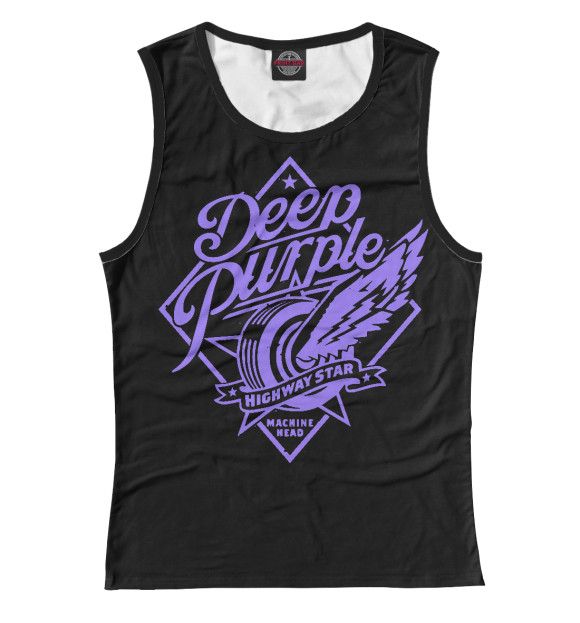 Женская майка с изображением Deep Purple цвета Белый