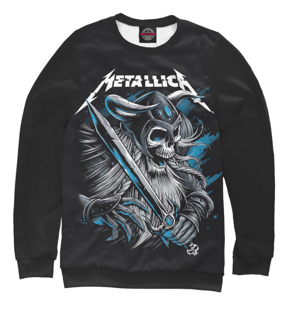 Свитшот для мальчиков с изображением Metallica цвета Белый