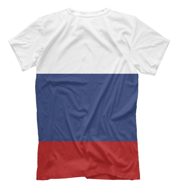 Мужская футболка с изображением Russia Tricolour цвета Белый