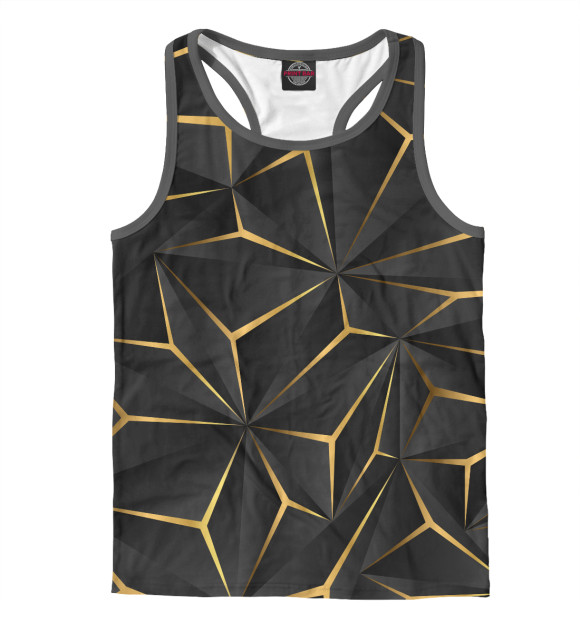 Мужская майка-борцовка с изображением Vein цвета Белый