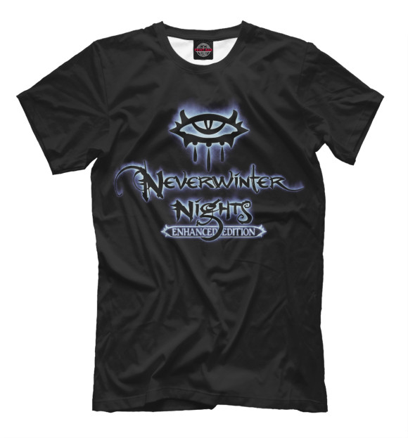 Мужская футболка с изображением Neverwinter nights цвета Черный