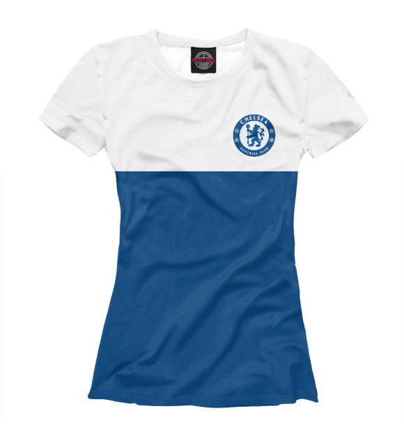 Женская футболка с изображением FC Chelsea цвета Белый