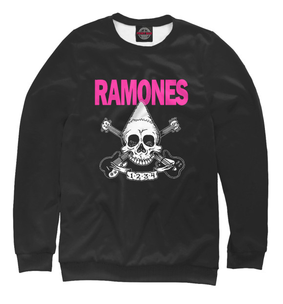 Женский свитшот с изображением Ramones цвета Белый