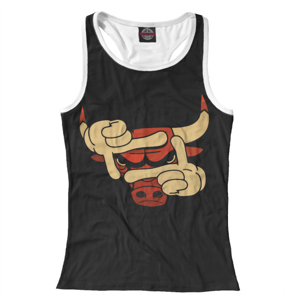 Женская майка-борцовка с изображением Chicago bulls цвета Белый