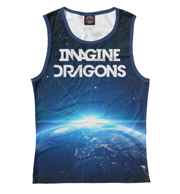 Майка для девочки с изображением Imagine Dragons цвета Белый