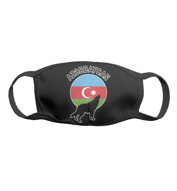 Маска тканевая с притом Азербайджан цвета Белый Маска тканевая с изображением Азербайджан цвета Белый