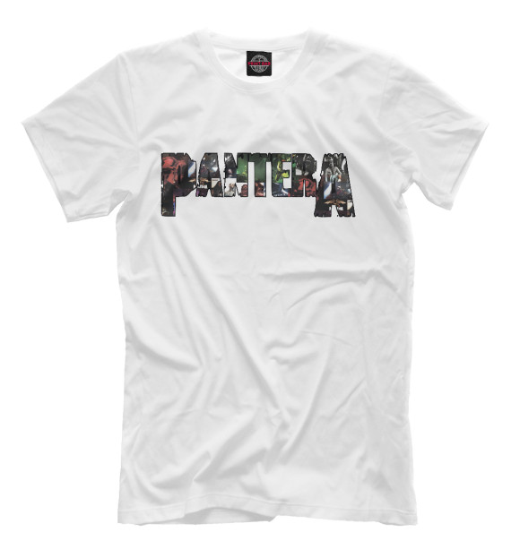 Мужская футболка с изображением Pantera цвета Белый