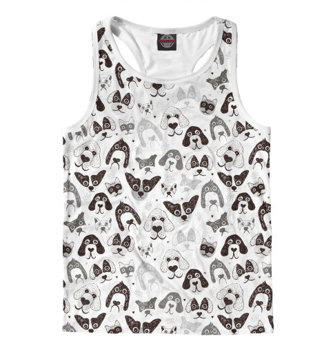 

Майки борцовки Print Bar, Белый, Dog Party