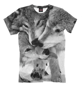 Мужская футболка Волки