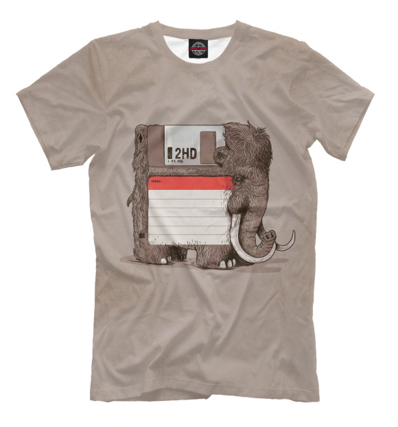 Мужская футболка с изображением Mammoth Age цвета Серый