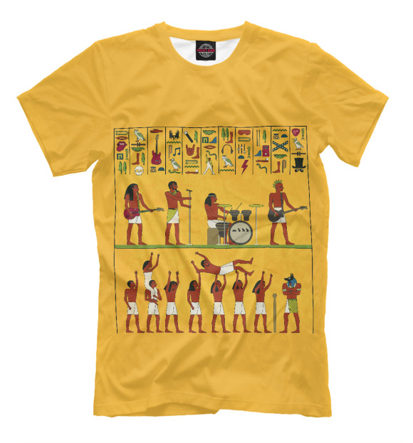 Мужская футболка с изображением Египетский рок цвета Хаки