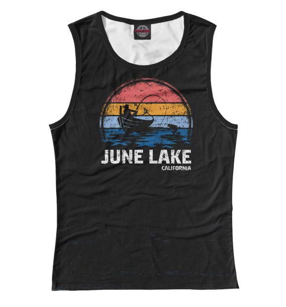 Майка для девочки с изображением June Lake California цвета Белый