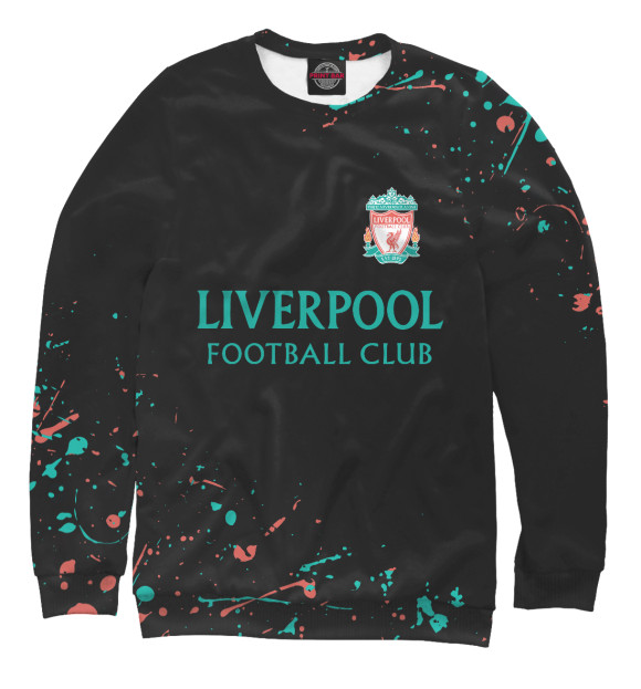 Свитшот для девочек с изображением Liverpool цвета Белый
