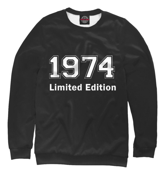 Свитшот для девочек с изображением Limited Edition of 1974 цвета Белый