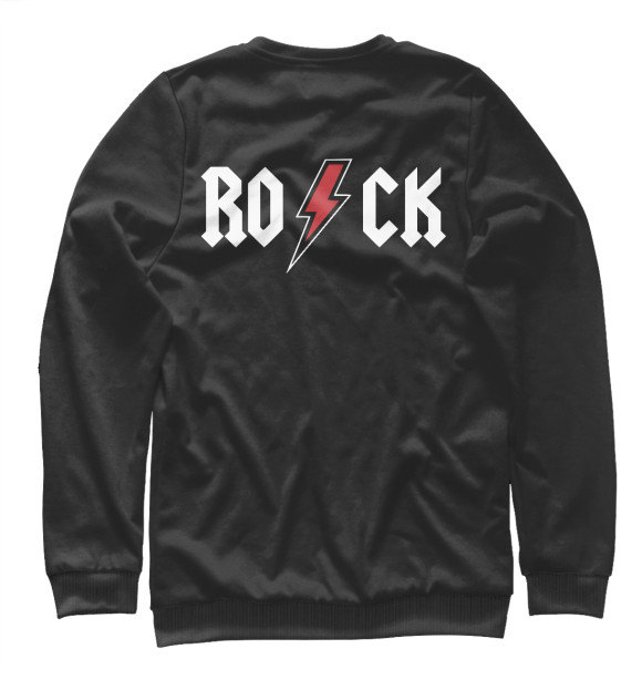 Свитшот для девочек с изображением Rock цвета Белый