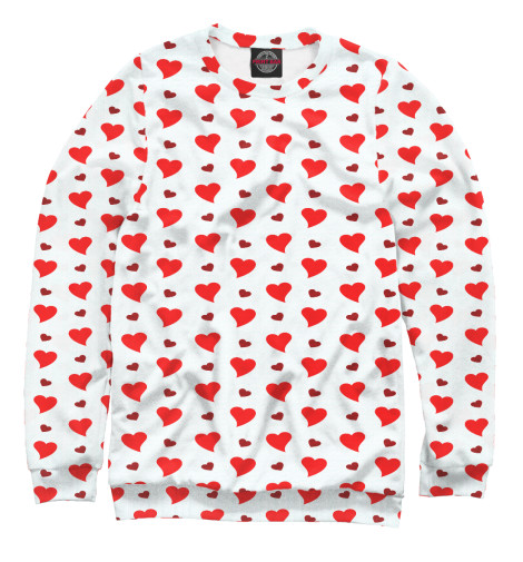 

Свитшоты Print Bar, Белый, Сердечки