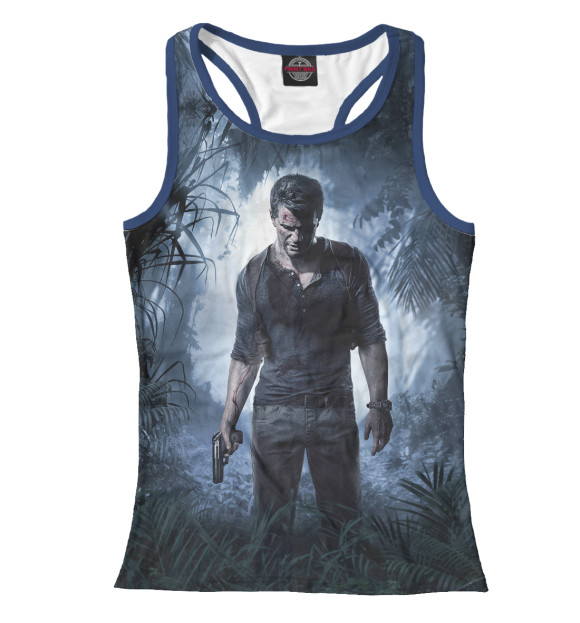 Женская майка-борцовка с изображением Uncharted 4: A Thief's End цвета Белый