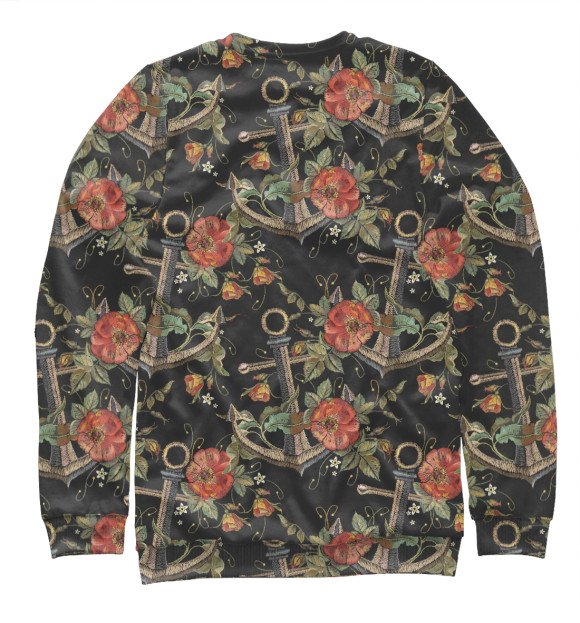 Свитшот для мальчиков с изображением Якоря с маком цвета Белый