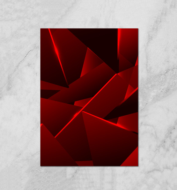 Плакат с изображением Red 3D цвета Белый