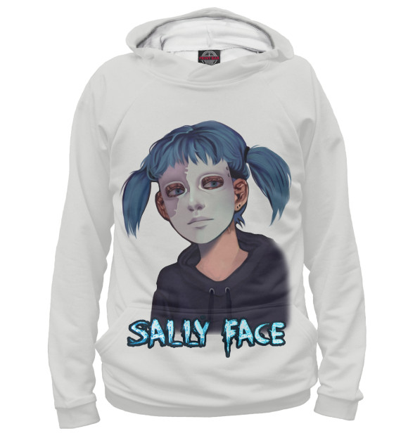 Женское худи с изображением Sally Face цвета Белый