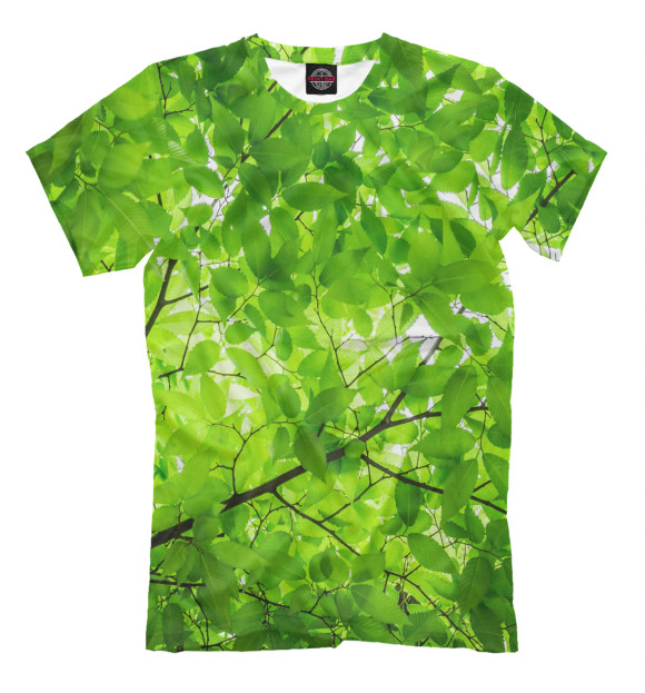Мужская футболка с изображением GREEN цвета Хаки