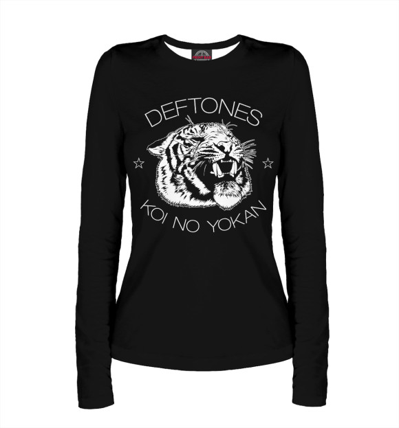 Женский лонгслив с изображением Deftones цвета Белый