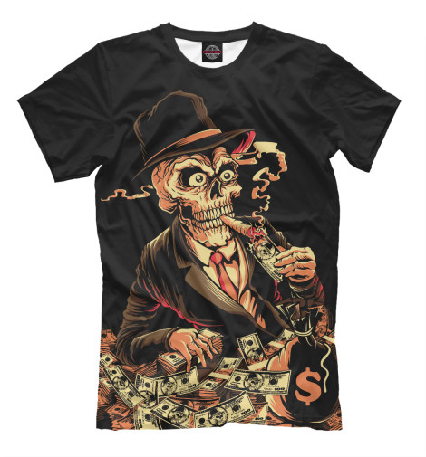 

Футболки Print Bar, Черный, Gangsters love money