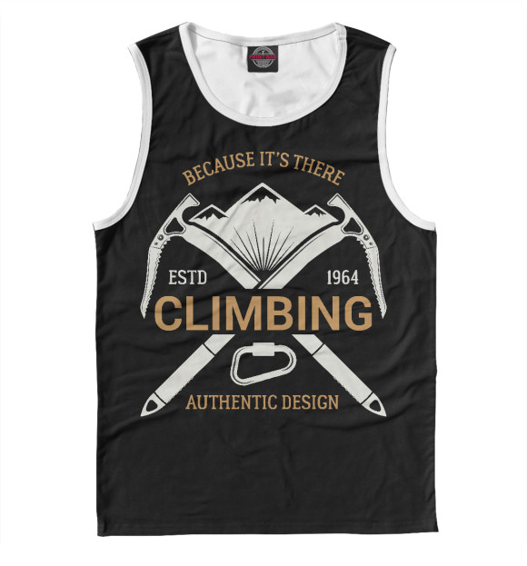 Майка для мальчика с изображением Climbing цвета Белый