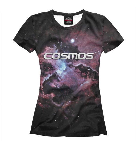 Футболка для девочек с изображением Cosmos цвета Белый