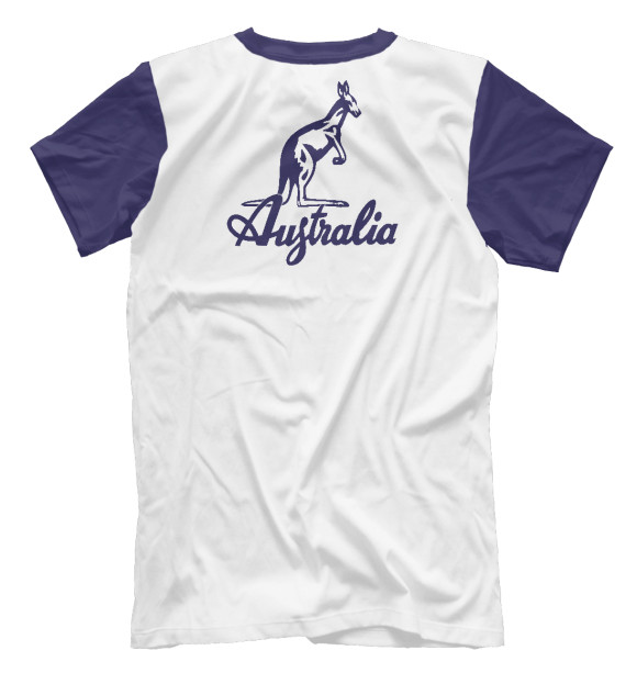 Мужская футболка с изображением Австралия цвета Белый