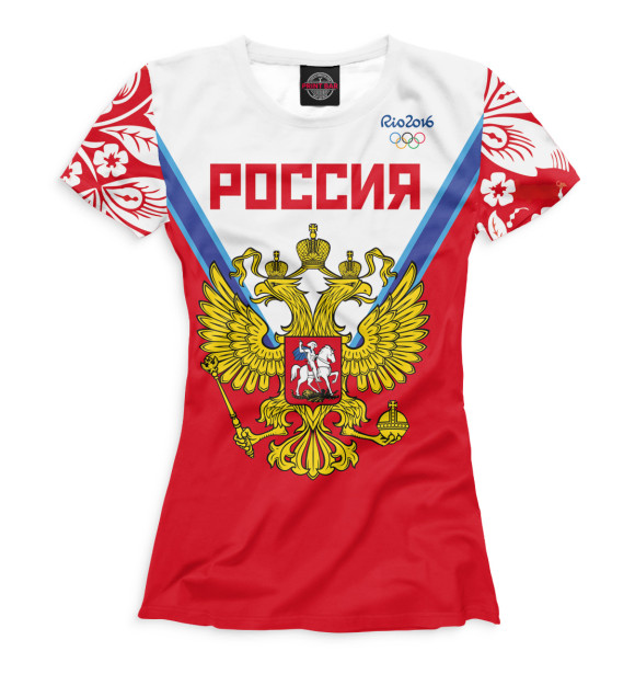 Футболка для девочек с изображением Олимпиада Рио-2016 цвета Белый