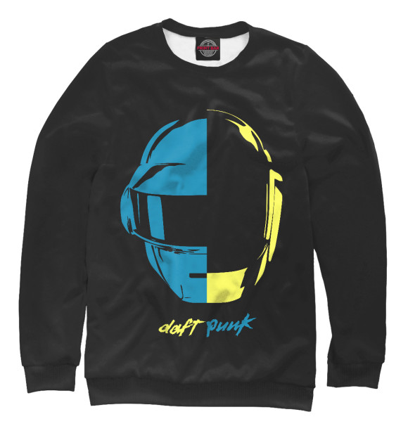 Свитшот для девочек с изображением Шлем Daft Punk цвета Белый