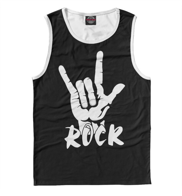 Майка для мальчика с изображением Rock цвета Белый