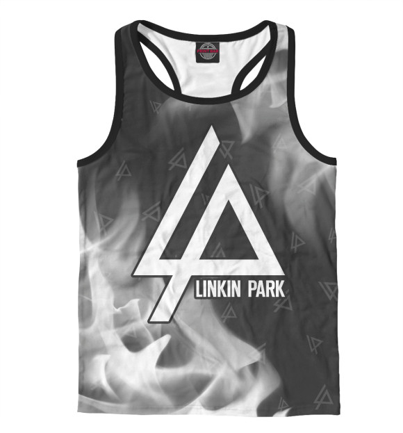 Мужская майка-борцовка с изображением Linkin Park / Линкин Парк цвета Белый
